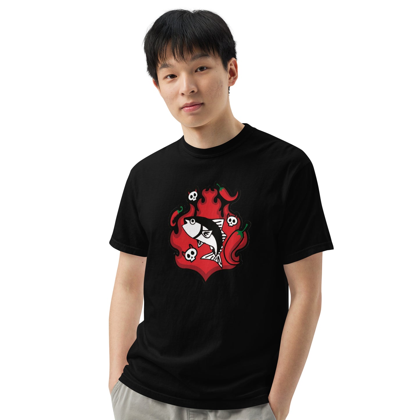 Flaming Fish T-shirt (Big Tuna Hot Sauce)